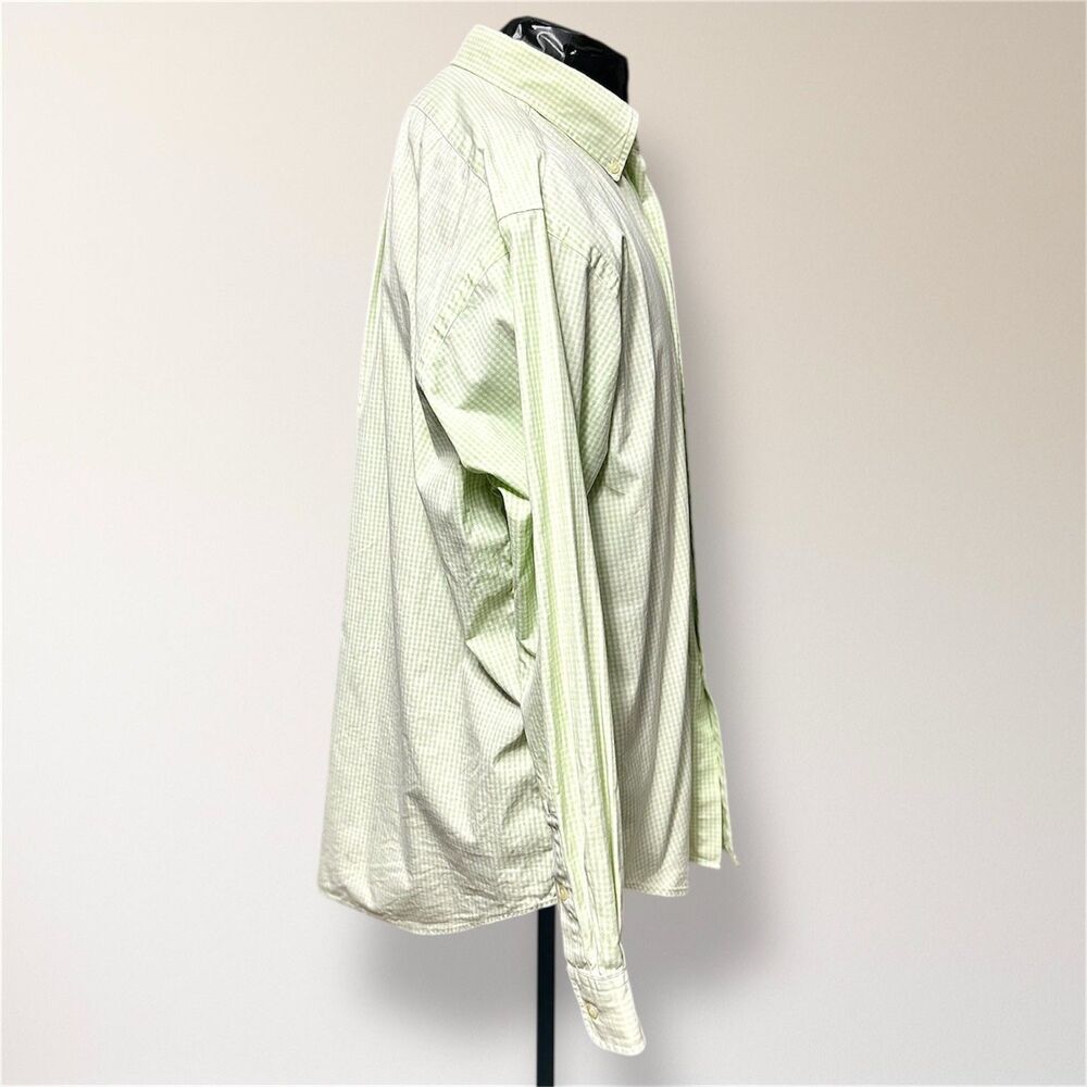 Ralph‎ Lauren Tilden Golf L Green White Plaid Button Down Pony Long Sleeve Shirt - Picture 4 of 9